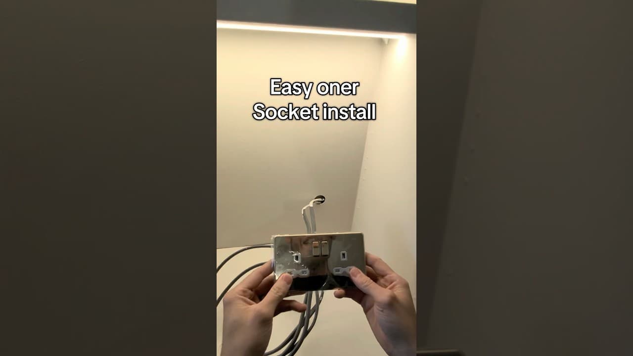Easy oner socket install #install #howto #sparky #pov #electrical #electrician