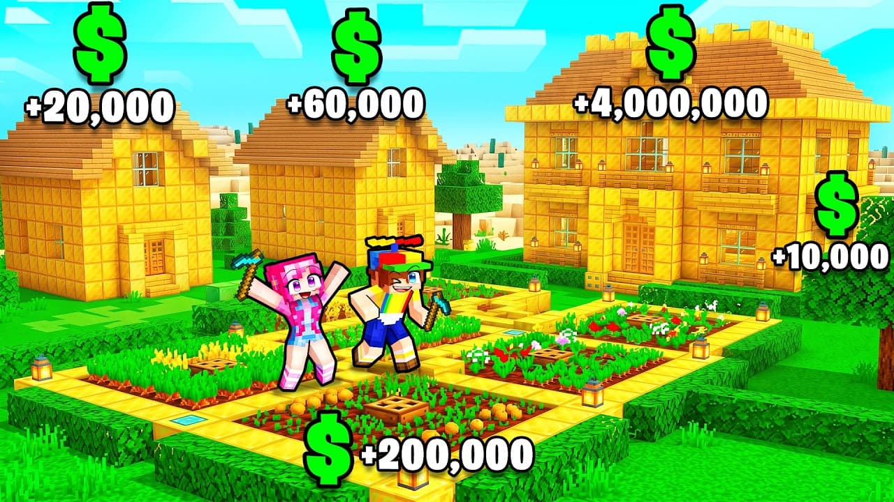 From Poor To Millionaire in a Village in Minecraft...