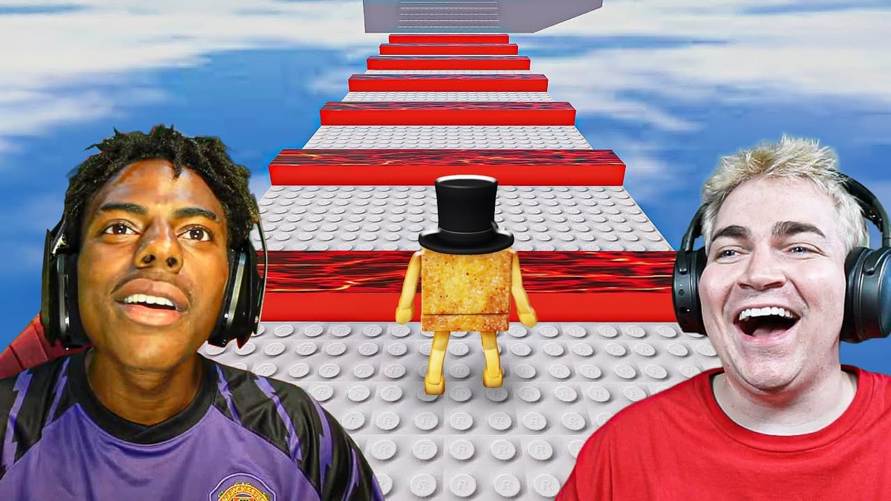 Teaching ishowspeed how to beat the hardest ROBLOX game..