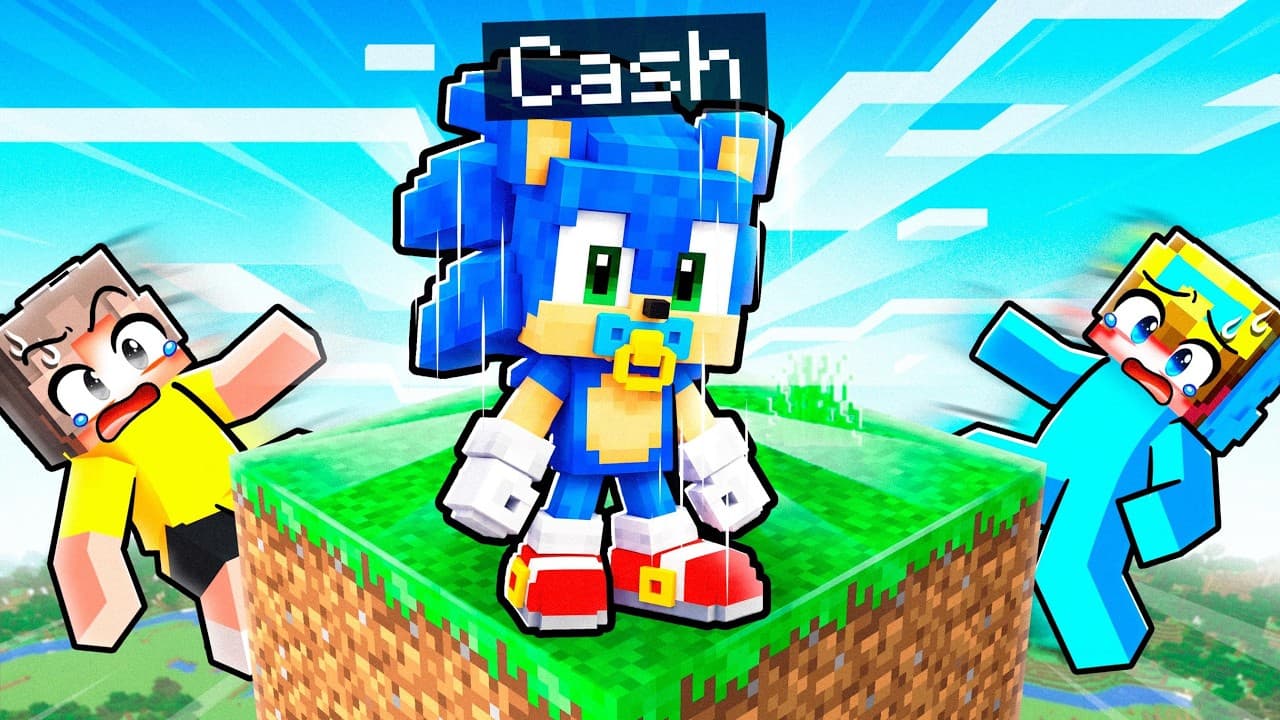 I Disguised as BABY SONIC To Troll My Friends.. (Minecraft)