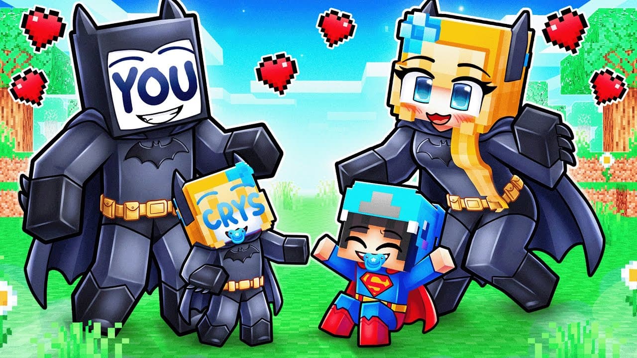You Have A SUPERHERO Family in Minecraft!