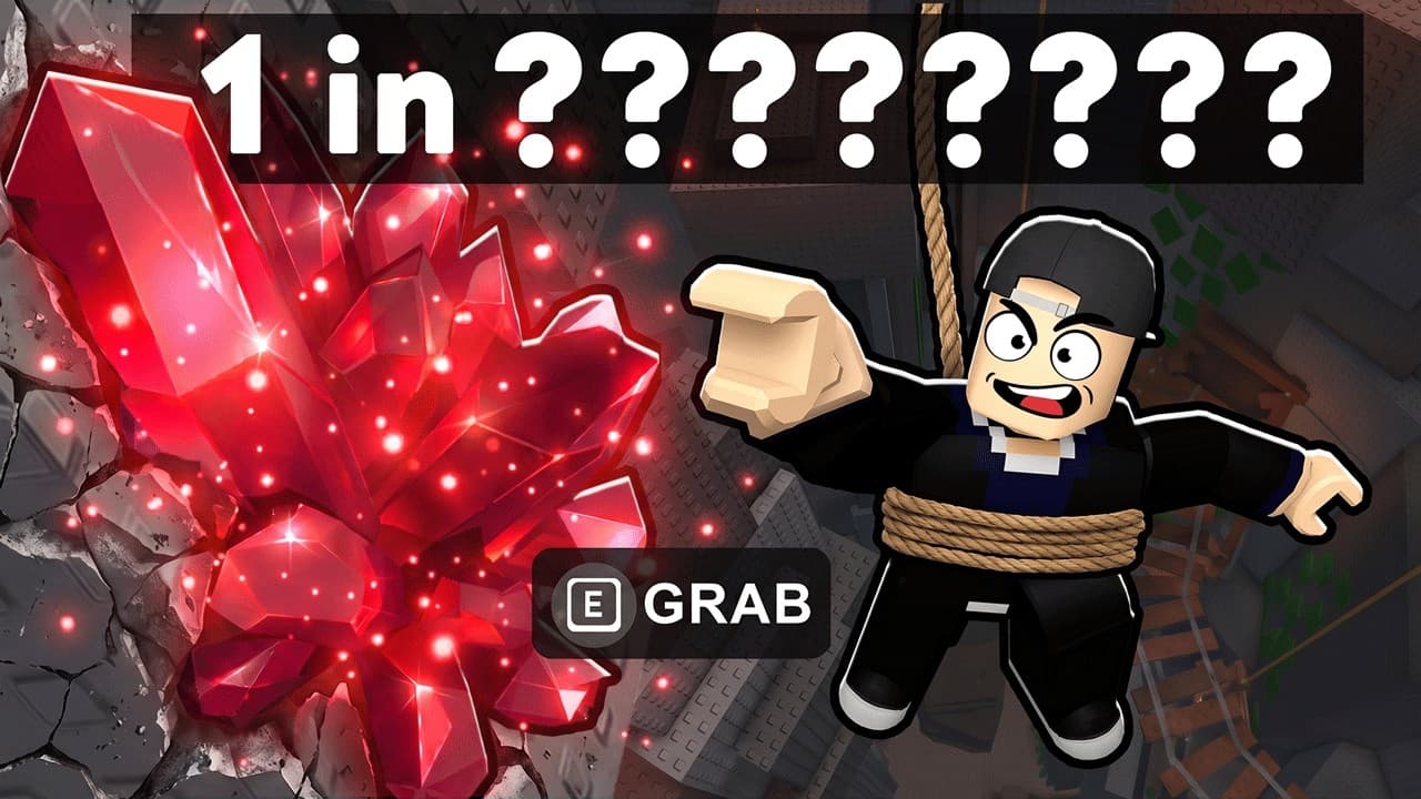 Grabbing a 1 in 7,594,737 Ore in Roblox Grab Ores
