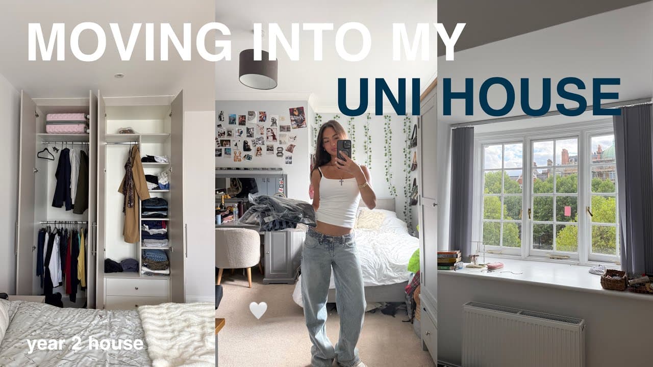 MOVING INTO MY UNI FLAT IN LONDON ๐๏ธ packing + moving vlog , second year uni house