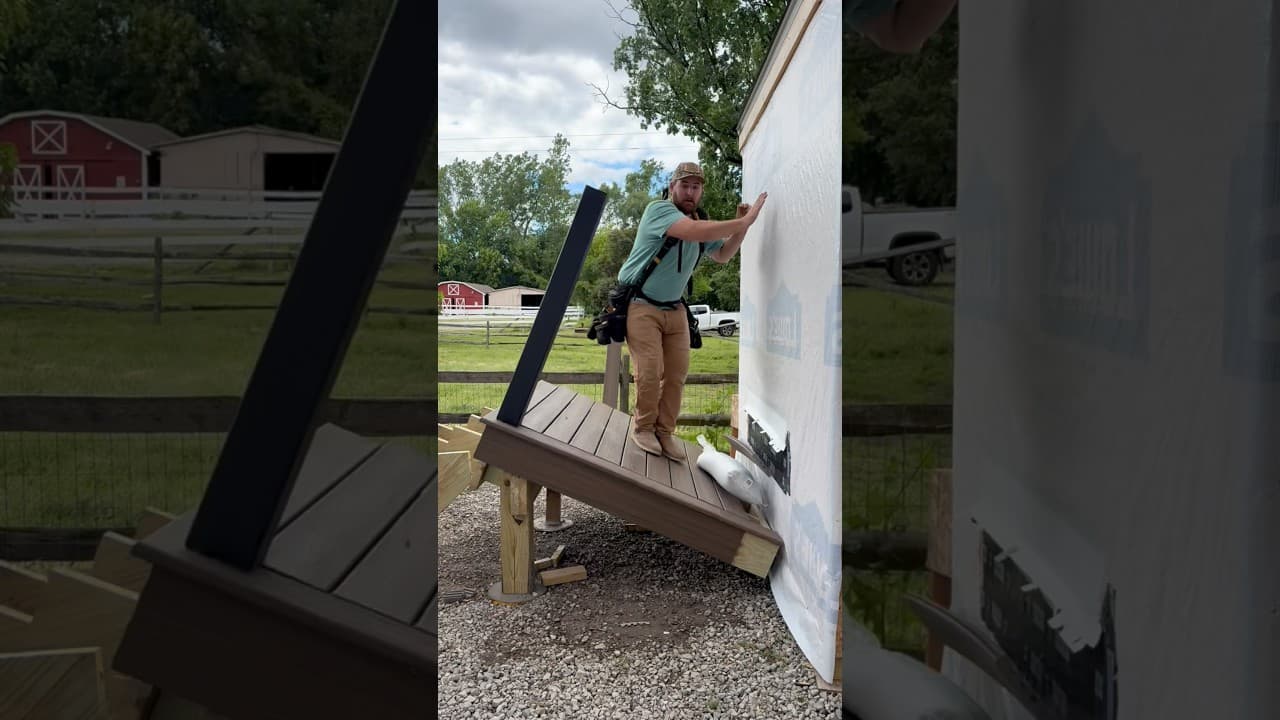 Learn why decks fail and how to install a deck 💪 #decks #learn #carpentry #flashing