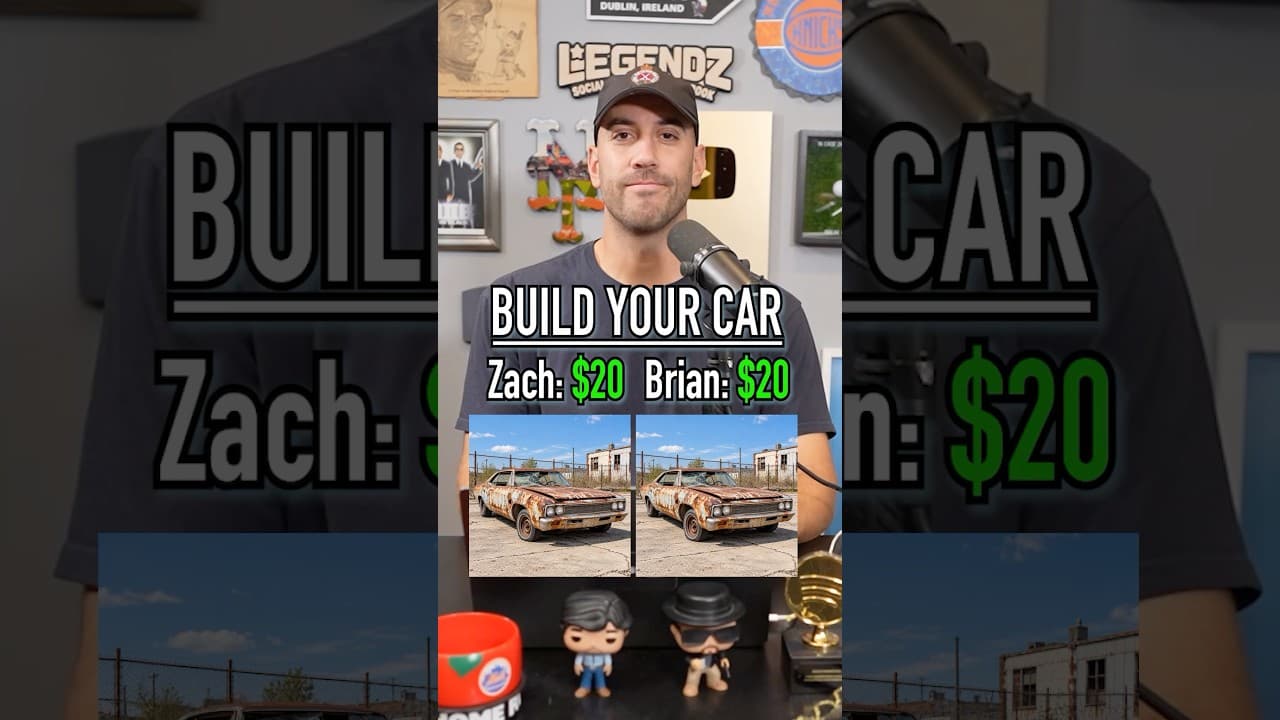 Who Can Build The Better Car With $20? #shorts #car #accessories #games #funny
