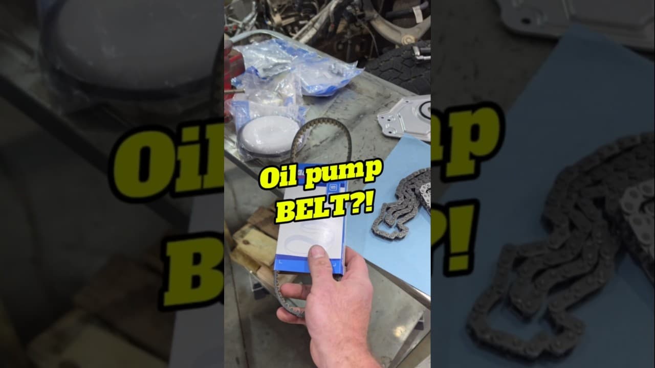 Oil pump BELT?! #shorts #mechaniclife #gm #timing #chain #duramax #robthemechanic #oil #pump #belt