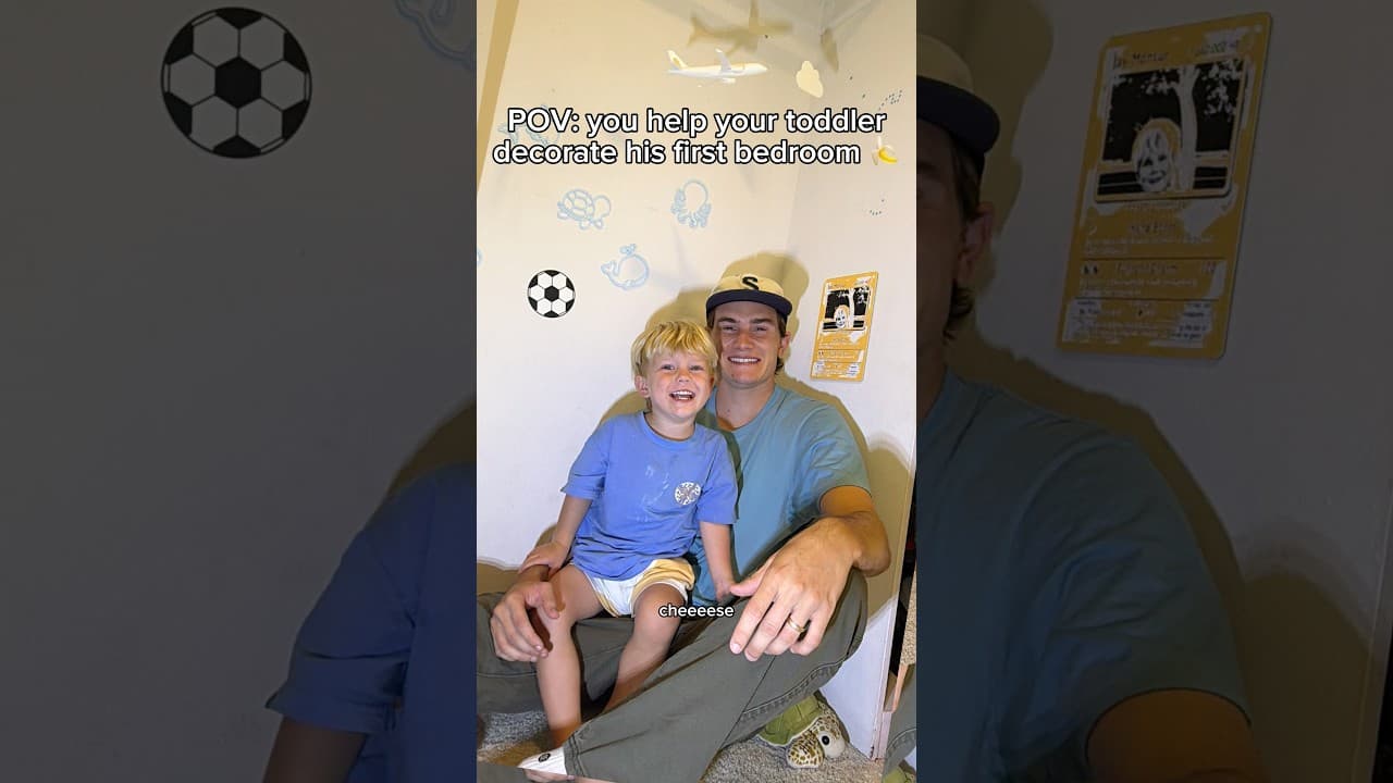 POV: you help your toddler, decorate his first bedroom 