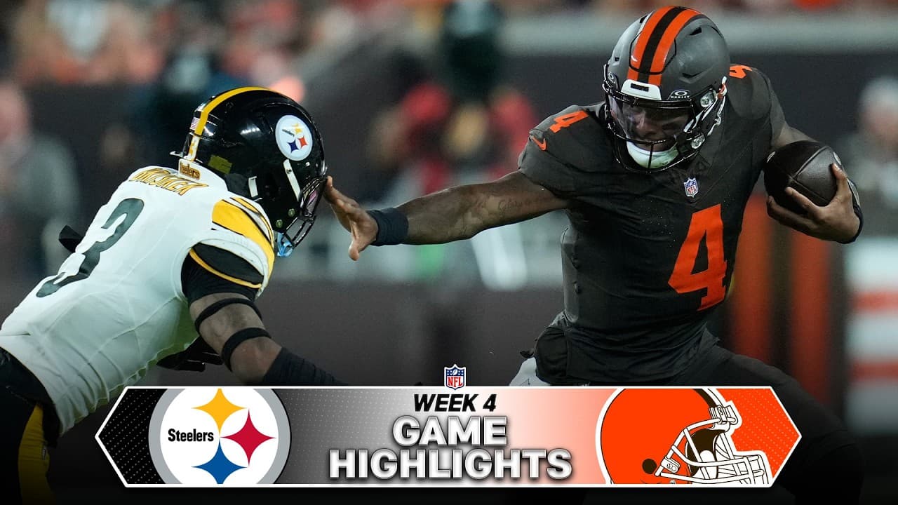 Pittsburgh Steelers vs Cleveland Browns Game Highlights | 2026 NFL Season Week 4