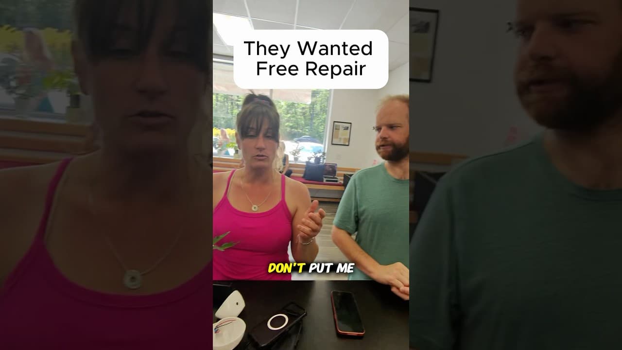 THEY WANTED FREE REPAIR‼️ #smartphone #brokenfix #tablet #problemfix #gaming #brokenscreen