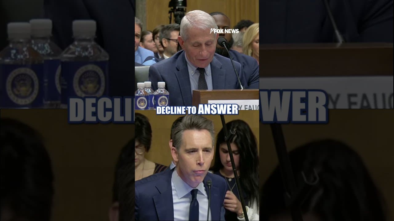 Sen Hawley SHREDS Fauci for silence during COVID origin hearing #shorts #us #news #foxnews