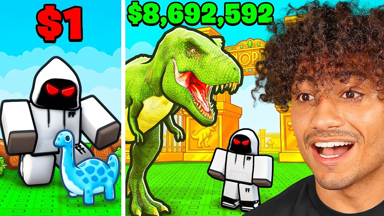 Spending $8,592,385 To Build The BIGGEST DINOSAUR PARK In Roblox..