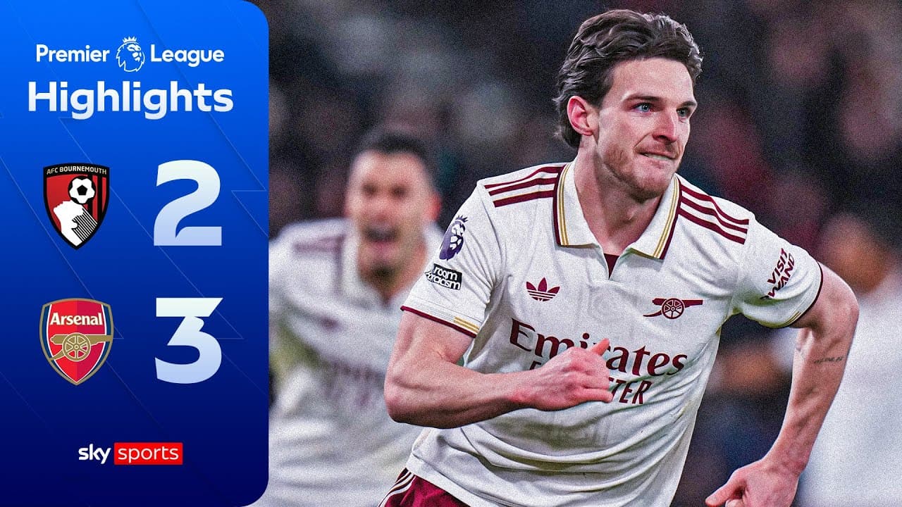 Rice brace sends Arsenal six points clear! 📈 | Bournemouth 2-3 Arsenal | Premier League highlights