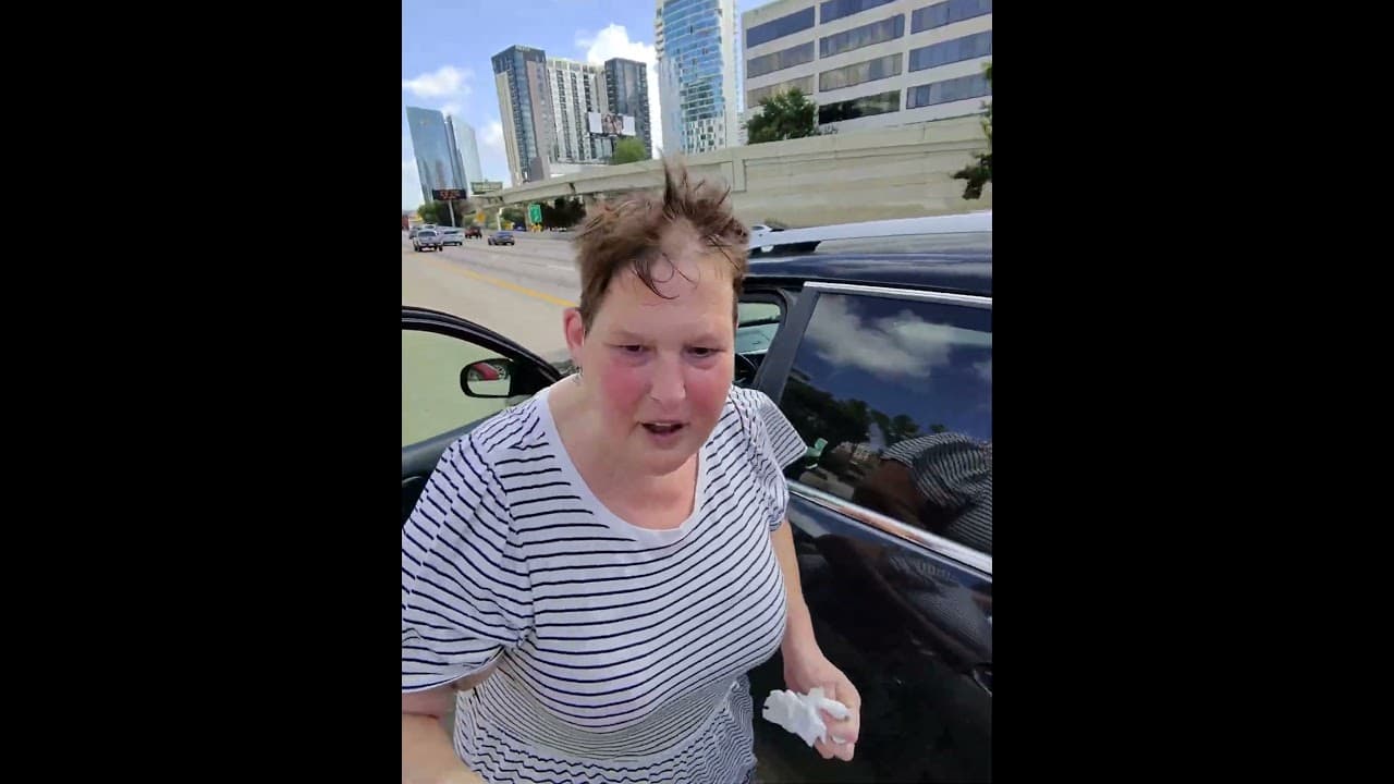 She Changed her Tire on the Highway Faster than most Men. #roadside #help #facts #shorts #reels #fyp