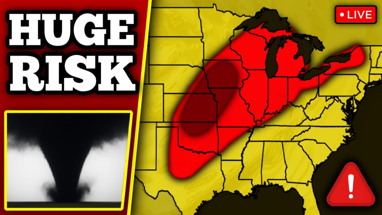🔴 BREAKING TORNADO OUTBREAK COVERAGE - Violent Tornadoes Possible With LIVE Storm Chasers...