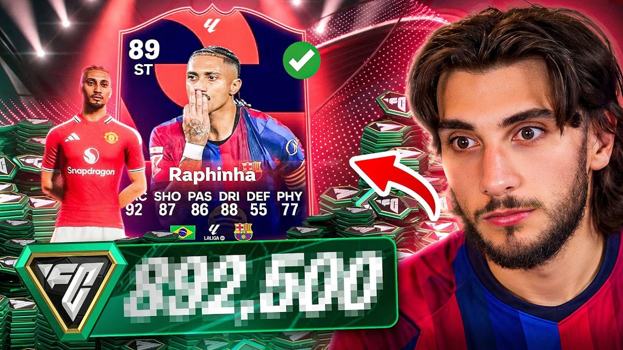 How Many FC Points For 89 POTM Raphinha?