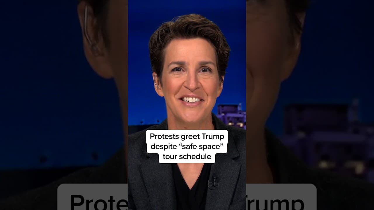 Protests greet Trump despite 'safe space' tour schedule