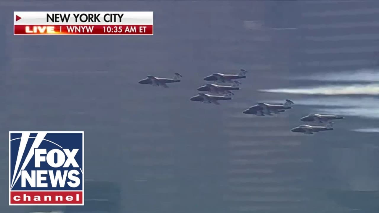 WATCH: Military conducts flyover above Parade of Sail