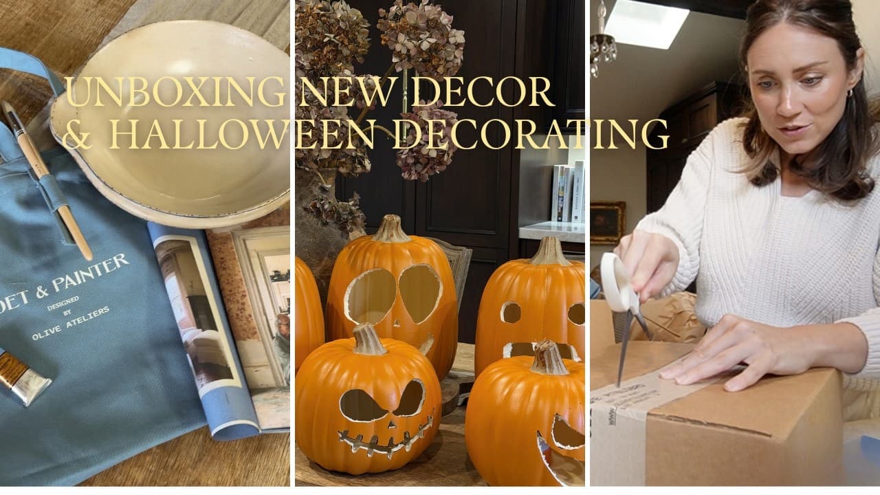 HOME VLOG: unboxing new decor & halloween decorating| MaCenna Lee