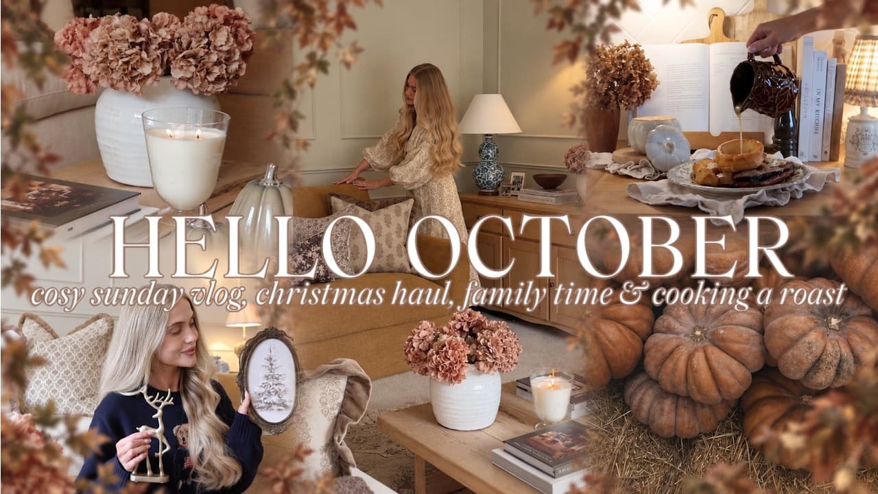 AD | HELLO OCTOBER ๐ cosy sunday vlog, huge christmas haul, autumn walks & cooking a roast